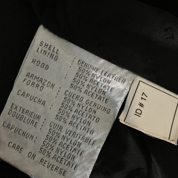 Black Leather hooded zip up jacket - Picture 7 of 8